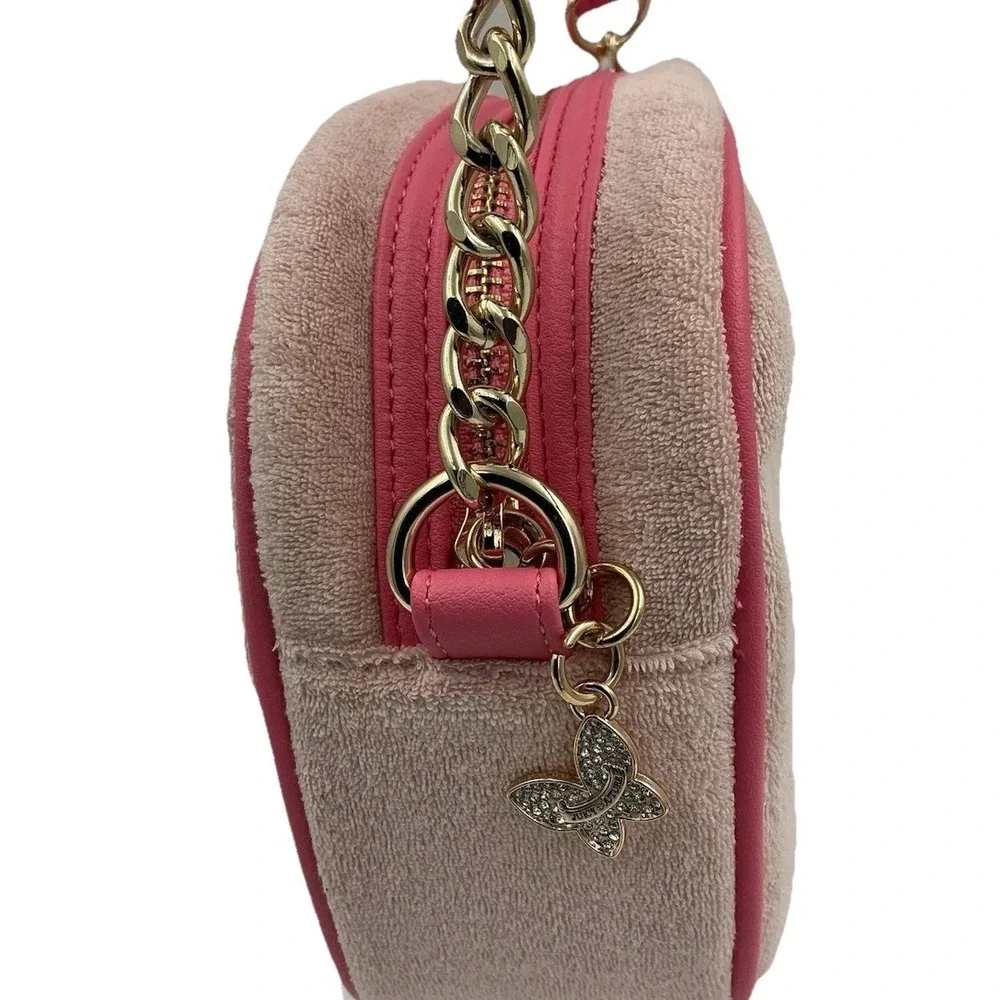 Juicy Couture Wingin It Crossbody Camera Bag Butterfly Design Pink Diamond NWT
